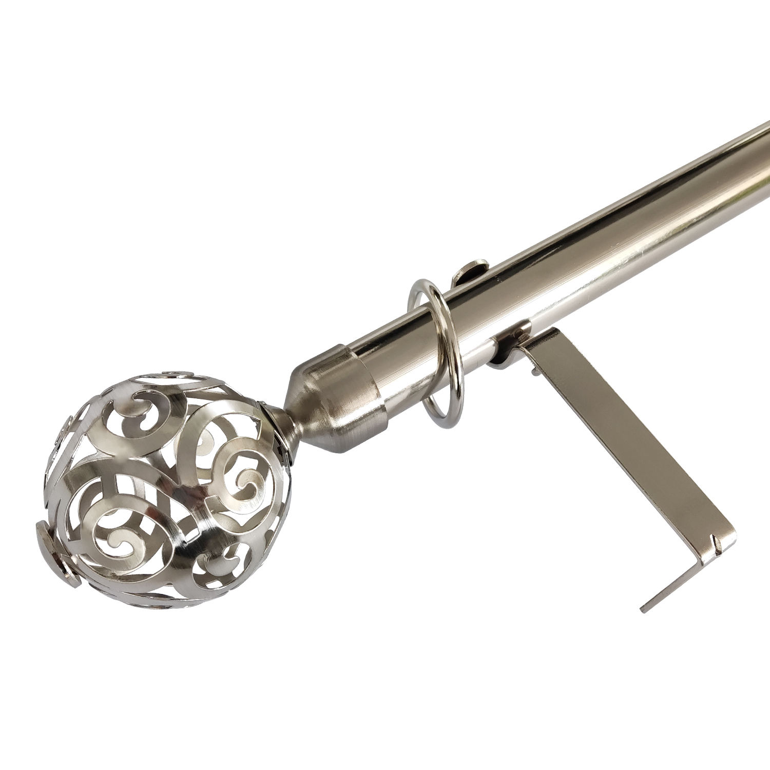 Factory Price Modern Metal Aluminum Alloy Eco-friendly Home Decoration Curtain Rod Set with Customized Length