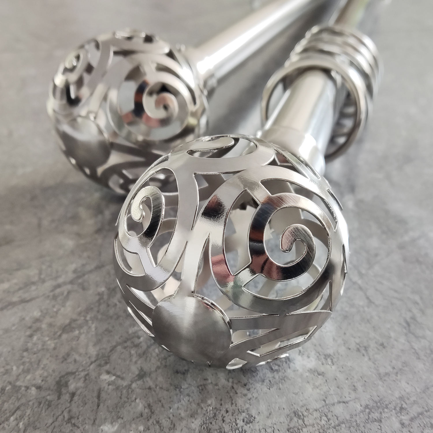 Factory Price Modern Metal Aluminum Alloy Eco-friendly Home Decoration Curtain Rod Set with Customized Length