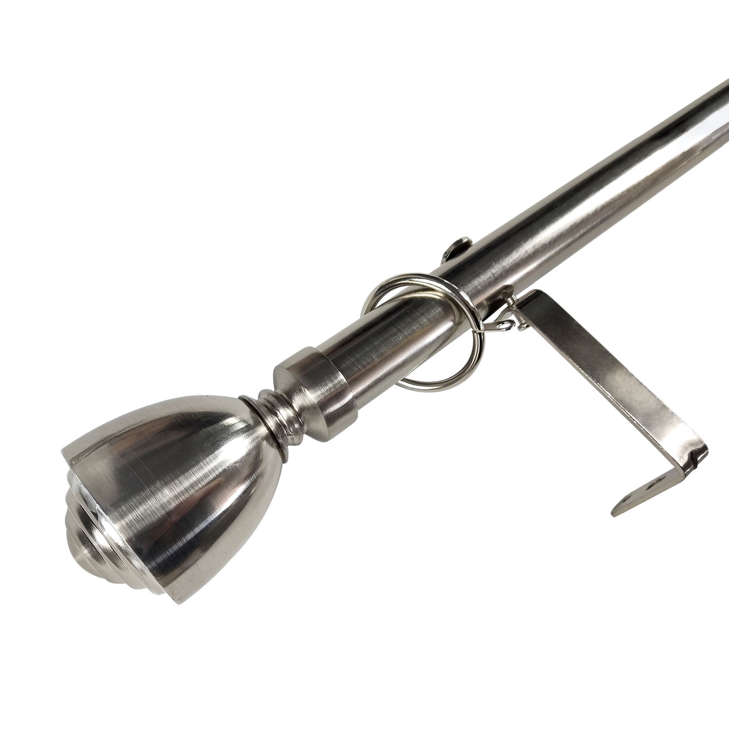 High Quality Eco-friendly Modern Aluminum Alloy Curtain Rod Set with Customizable Length and European Style Accessories