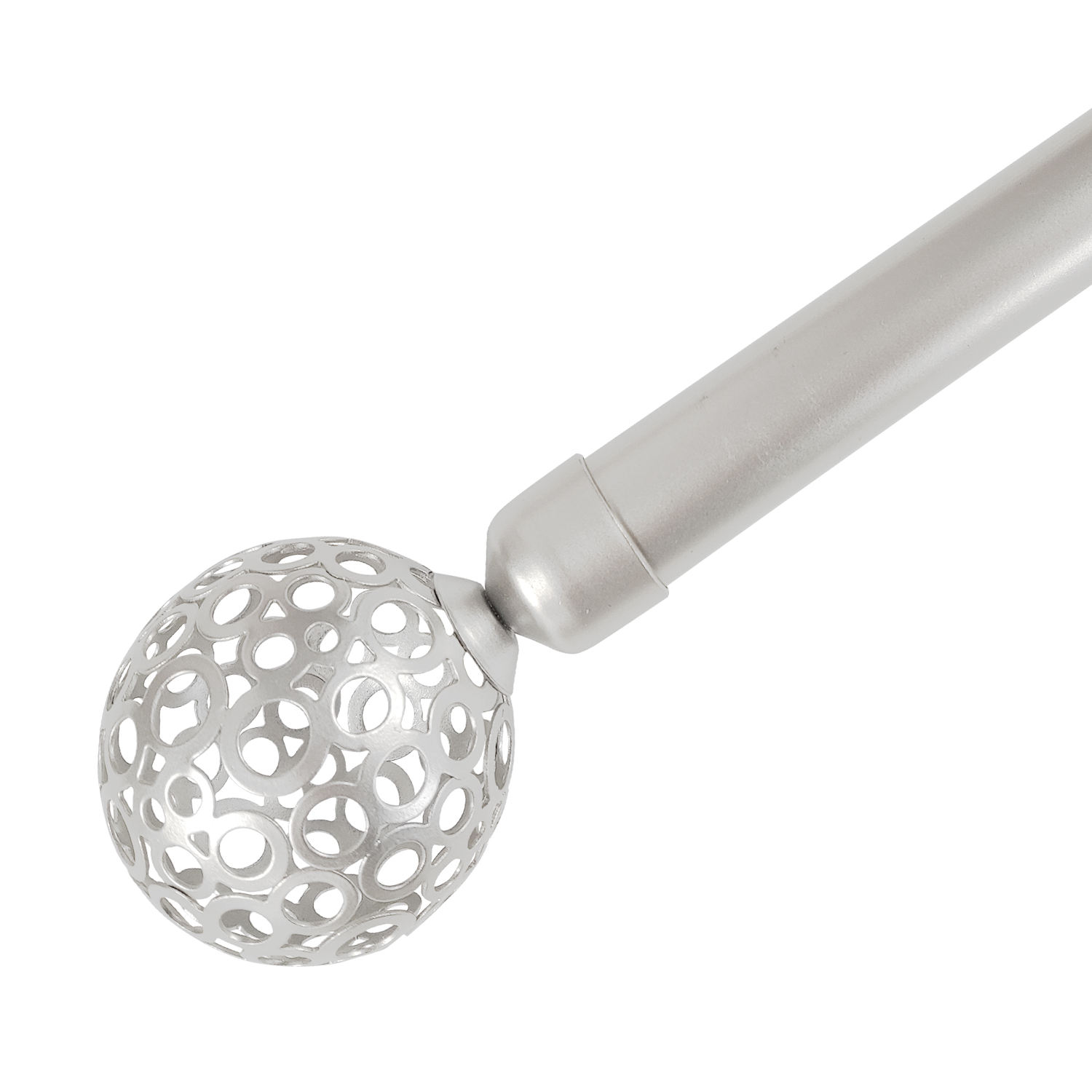 Modern Wrought Iron Hollow Head Adjustable Extendable Curtain Rods Factory Direct Sales Window Metal Curtain Pole