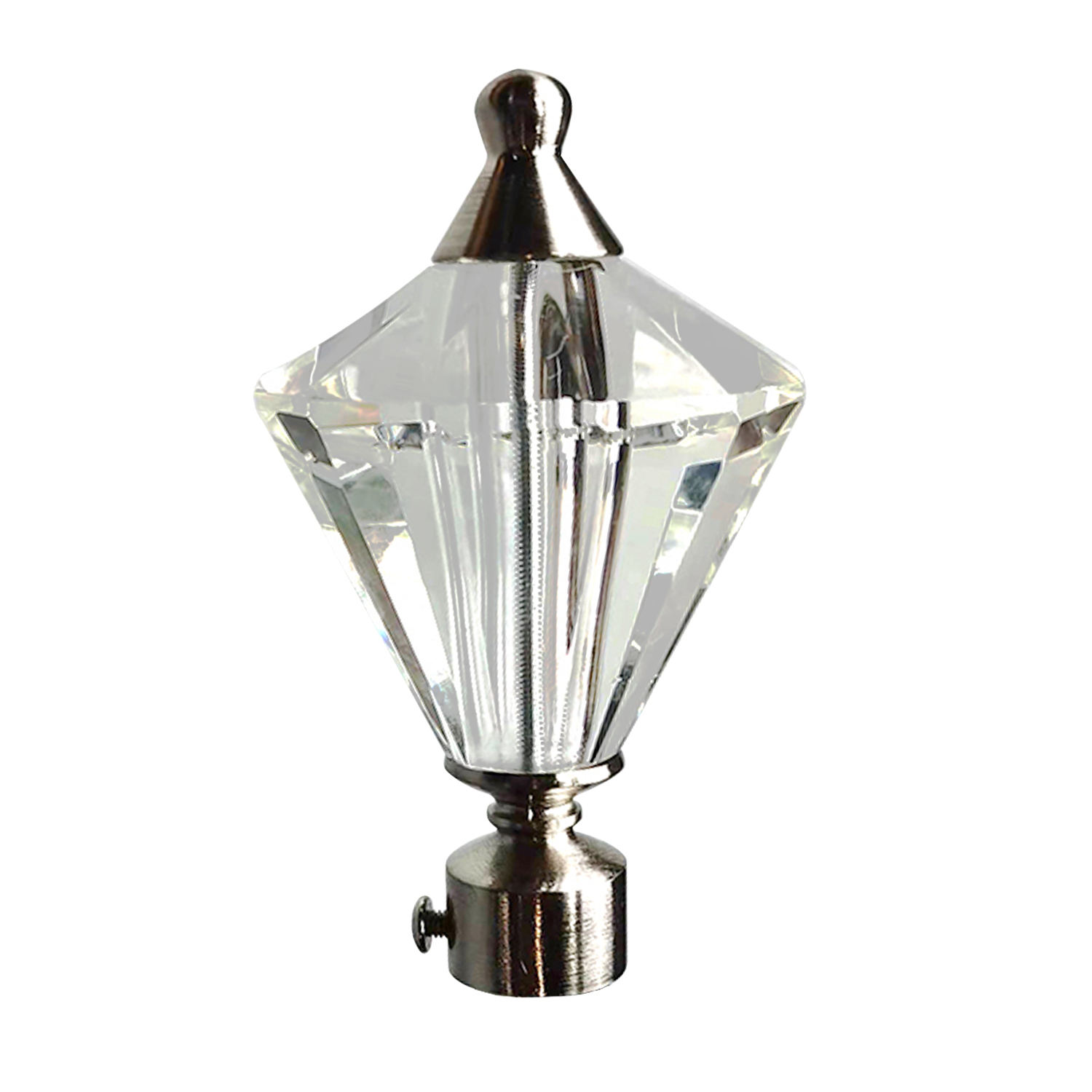 Wholesale Luxury Factory Curtain Rods and Rails Accessories Adjustable Crystal Head End Tringle Double Curtain Rod Sets