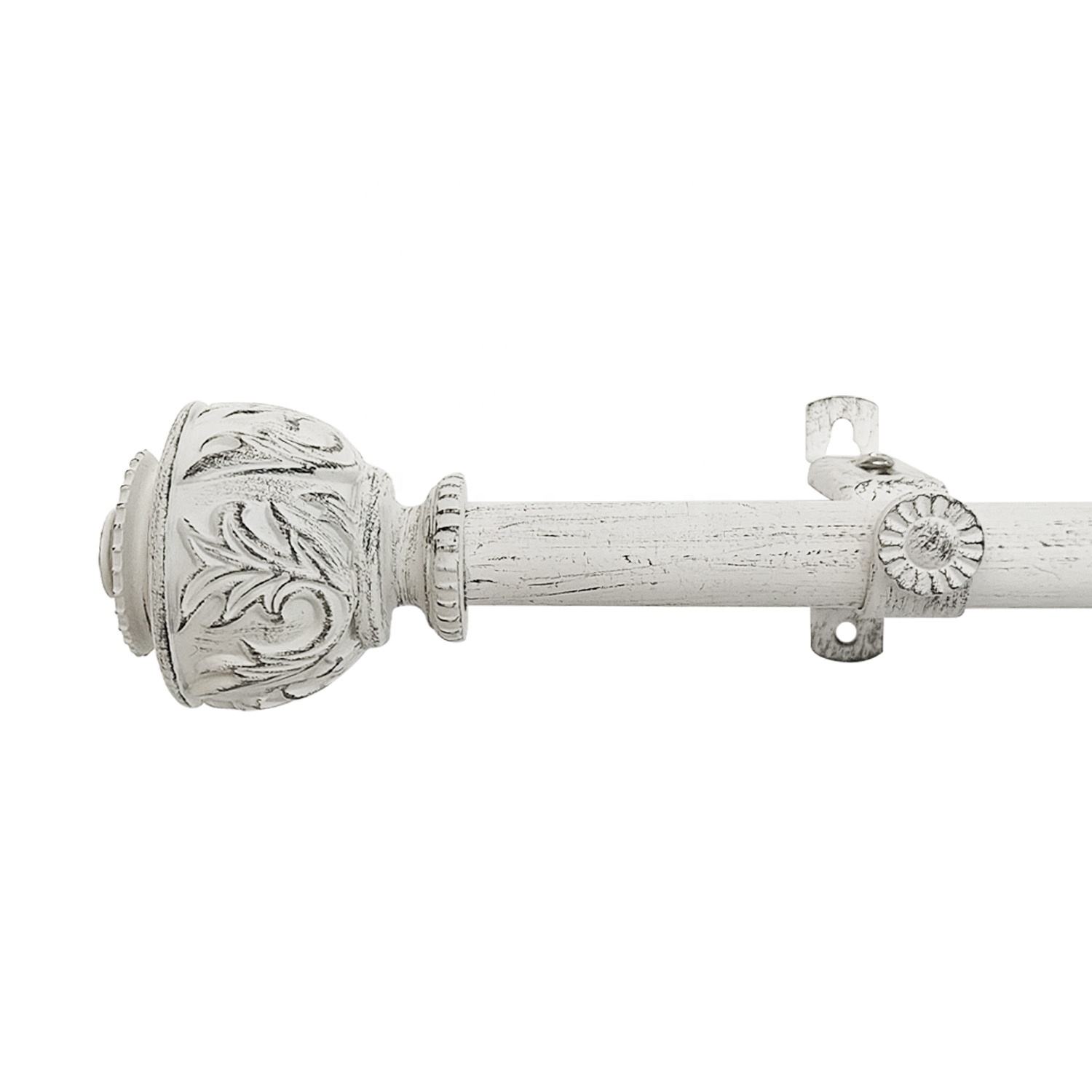 Wholesale Modern Home Decor Curtain Rod Sets Hot Sale White Black Resin Metal Customized for Home Decor