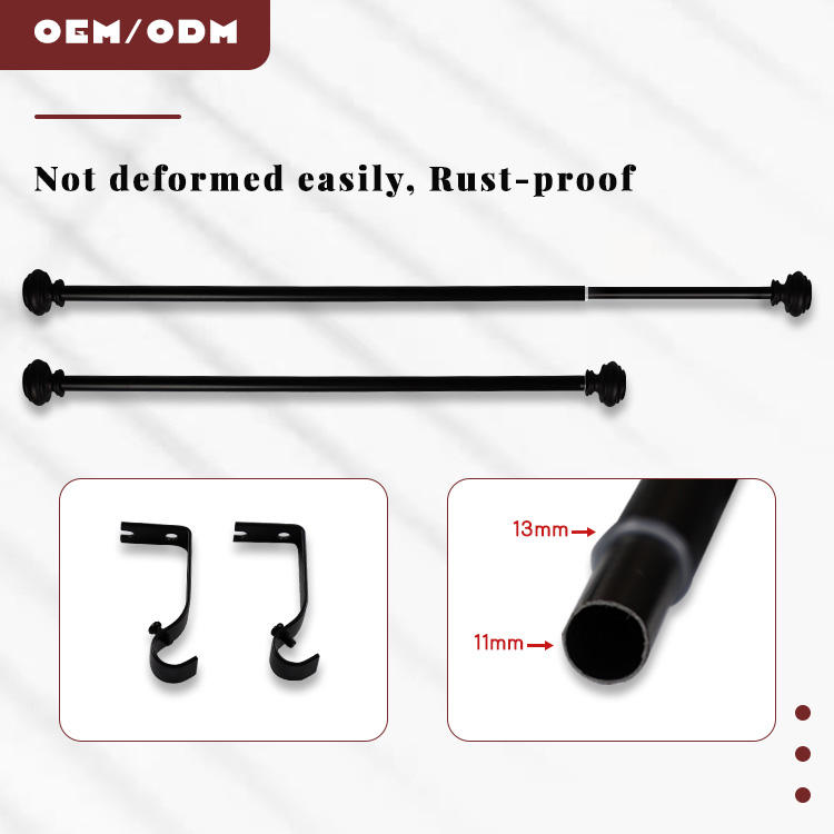 Wholesale Mainstays Modern Design Decorative Resin Oval Finials Steel Children's Curtain Rod Tension Adjustable Features