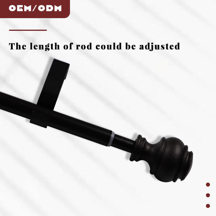 Wholesale Mainstays Modern Design Decorative Resin Oval Finials Steel Children's Curtain Rod Tension Adjustable Features