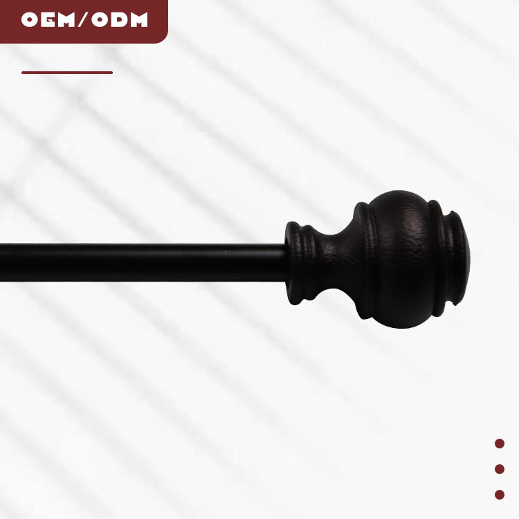 Wholesale Mainstays Modern Design Decorative Resin Oval Finials Steel Children's Curtain Rod Tension Adjustable Features