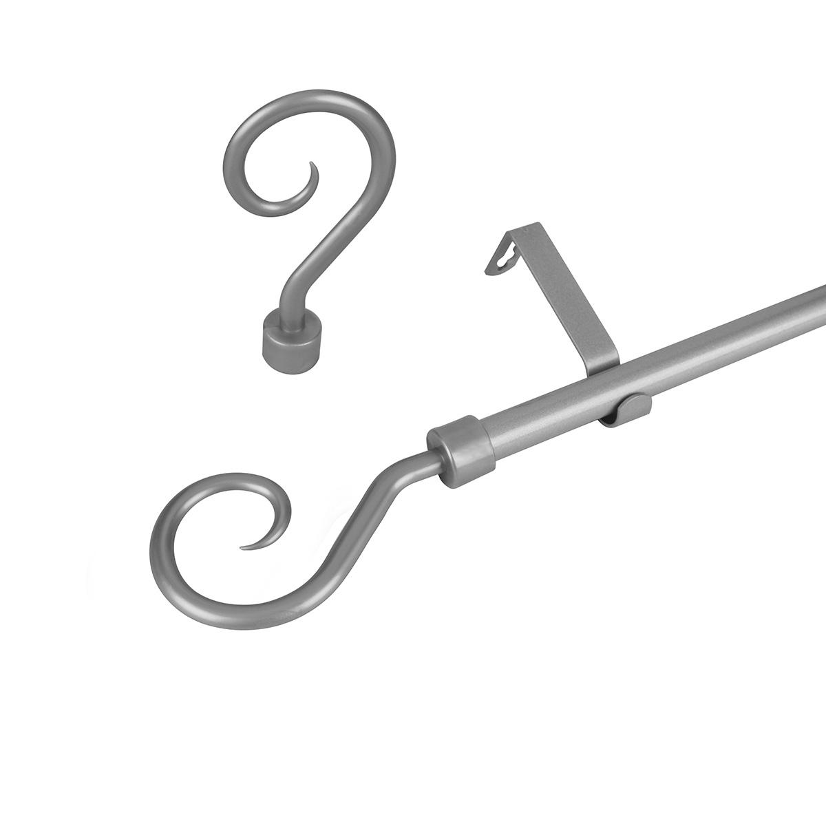 Modern Living Room Curtain Rods Set Aluminum Alloy Eco-friendly Customizable Length White