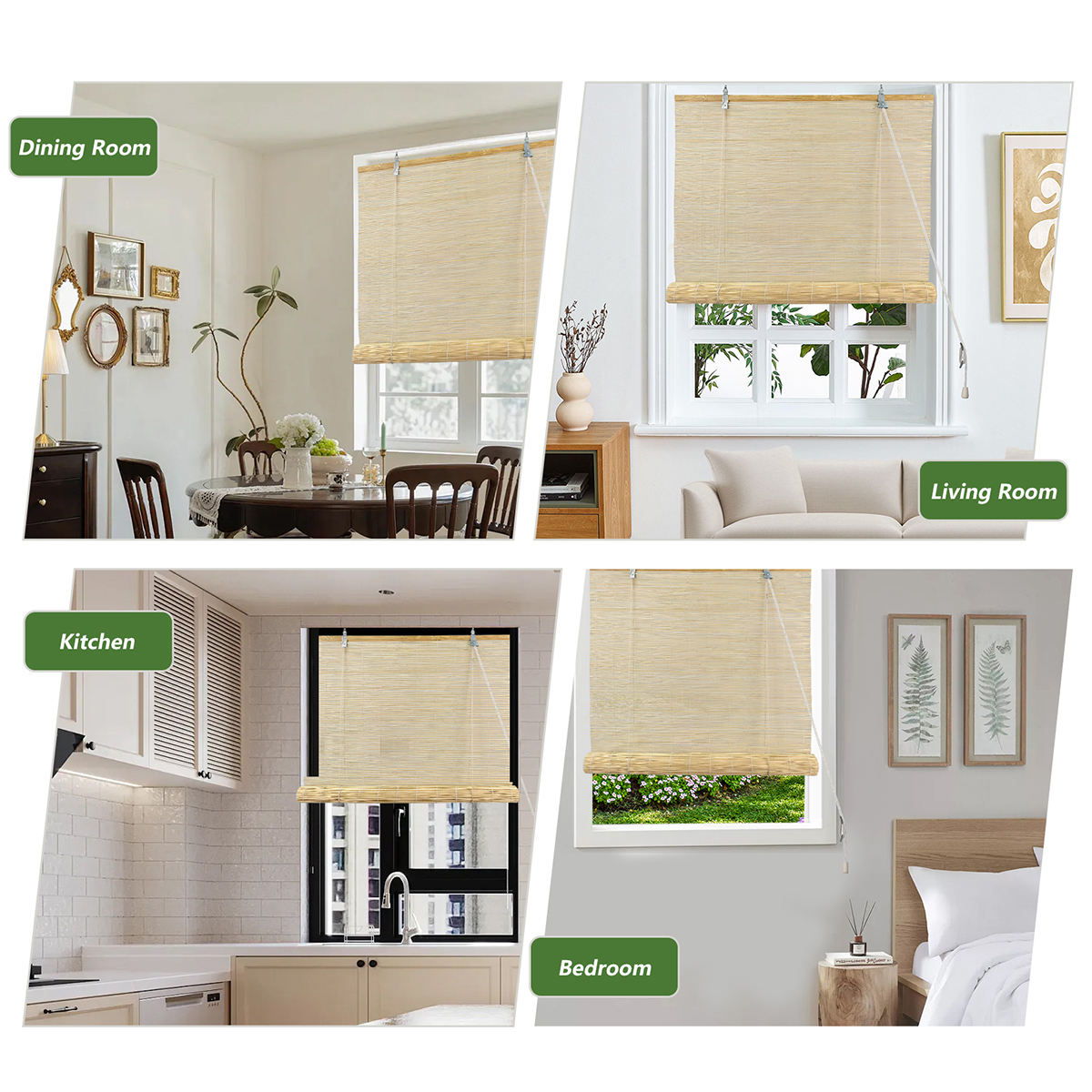 Classic Style Bamboo Curtain Blinds Roller Shades Window Curtains Home Office Bedroom Bamboo Roller Blinds Curtainsfor Window