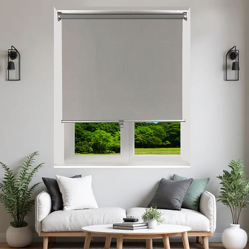 Smartop Indoor Cordless Spring Roller Blinds Shades Built-In Skylight Manual Electric Automated Motorized Window Blinds