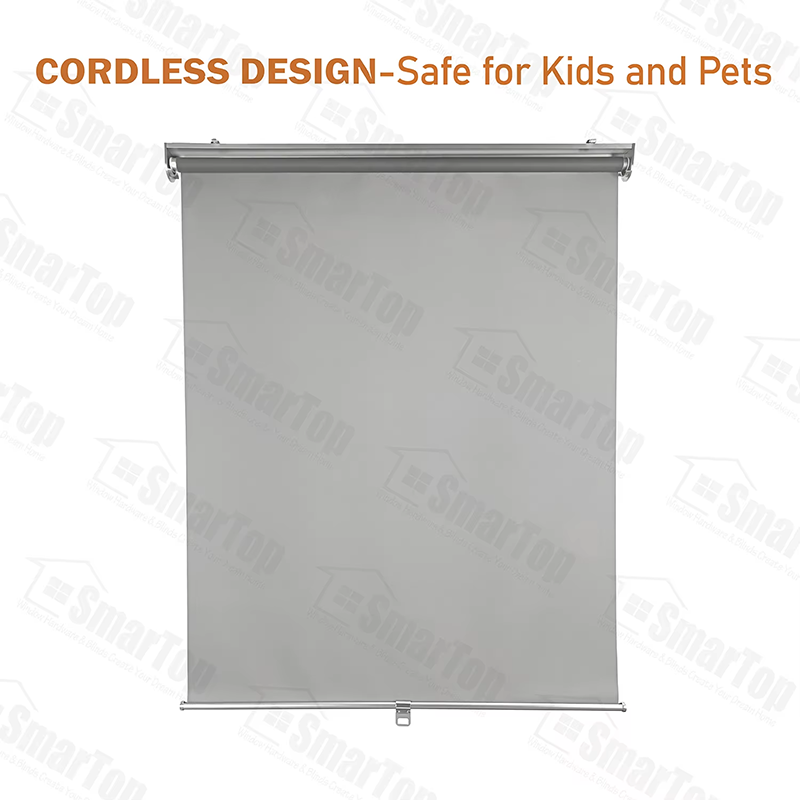 Smartop Indoor Cordless Spring Roller Blinds Shades Built-In Skylight Manual Electric Automated Motorized Window Blinds