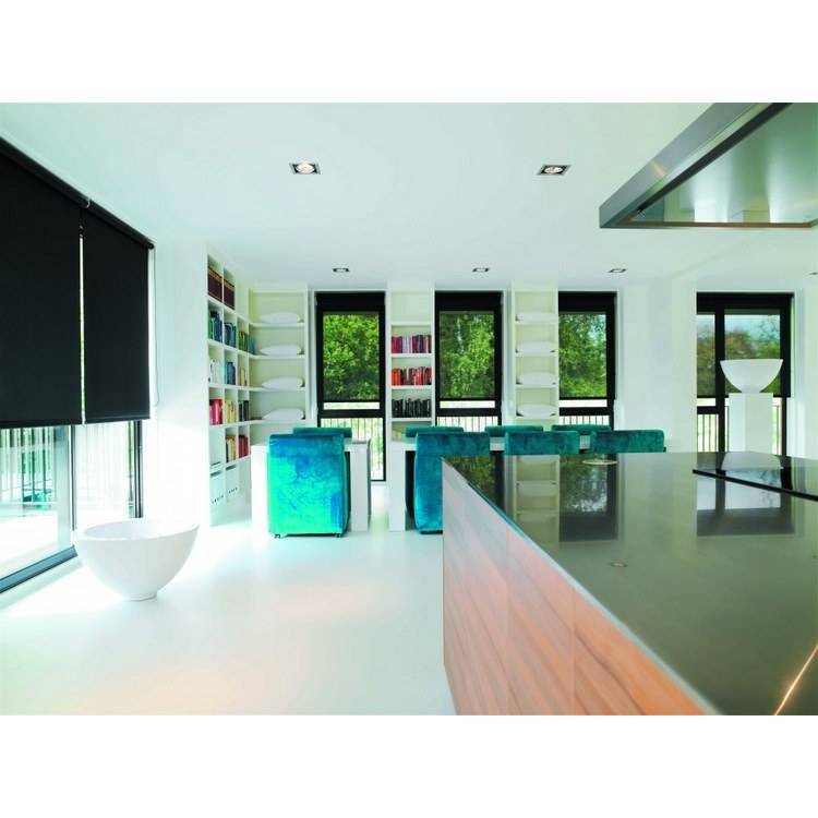 Elegant Modern Double Roller Blind for Living Room Windows Waterproof Blackout Fabric Shades Curtain Blinds