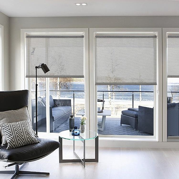 Wholesale Classic Design Vertical Solar Roller Blinds Blackout Translucent Soft Sunlight Fabric Window Shade Free Sample Plain