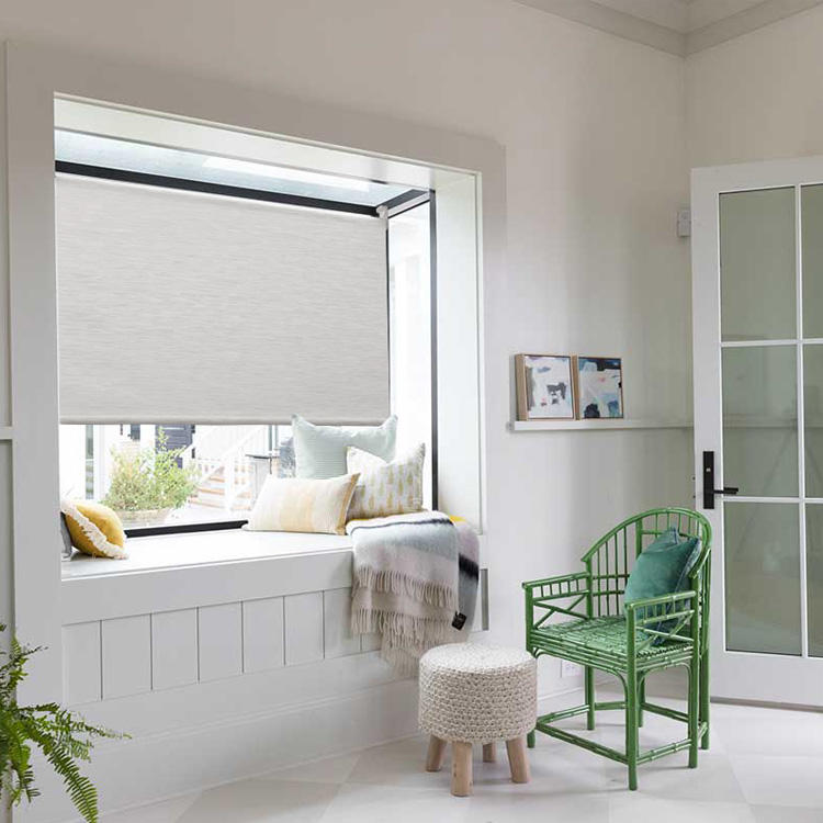 Wholesale Translucent Brown Vertical Roller Blinds Manual Waterproof Polyester Roll-up Window Curtain Shade