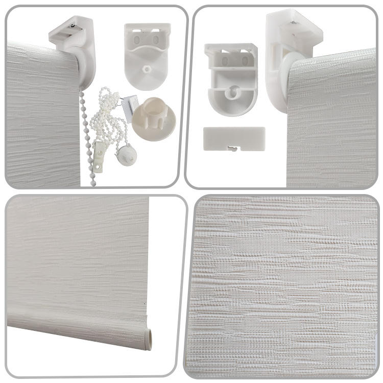 Wholesale Translucent Brown Vertical Roller Blinds Manual Waterproof Polyester Roll-up Window Curtain Shade