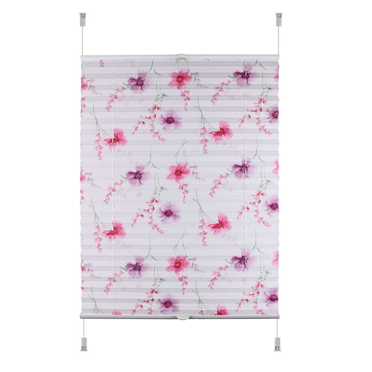 New Day Night Pink Printed Cordless Blinds Fabric Windows Shades Blinds No Drill with Top-Down Bottom Feature for Home or Office