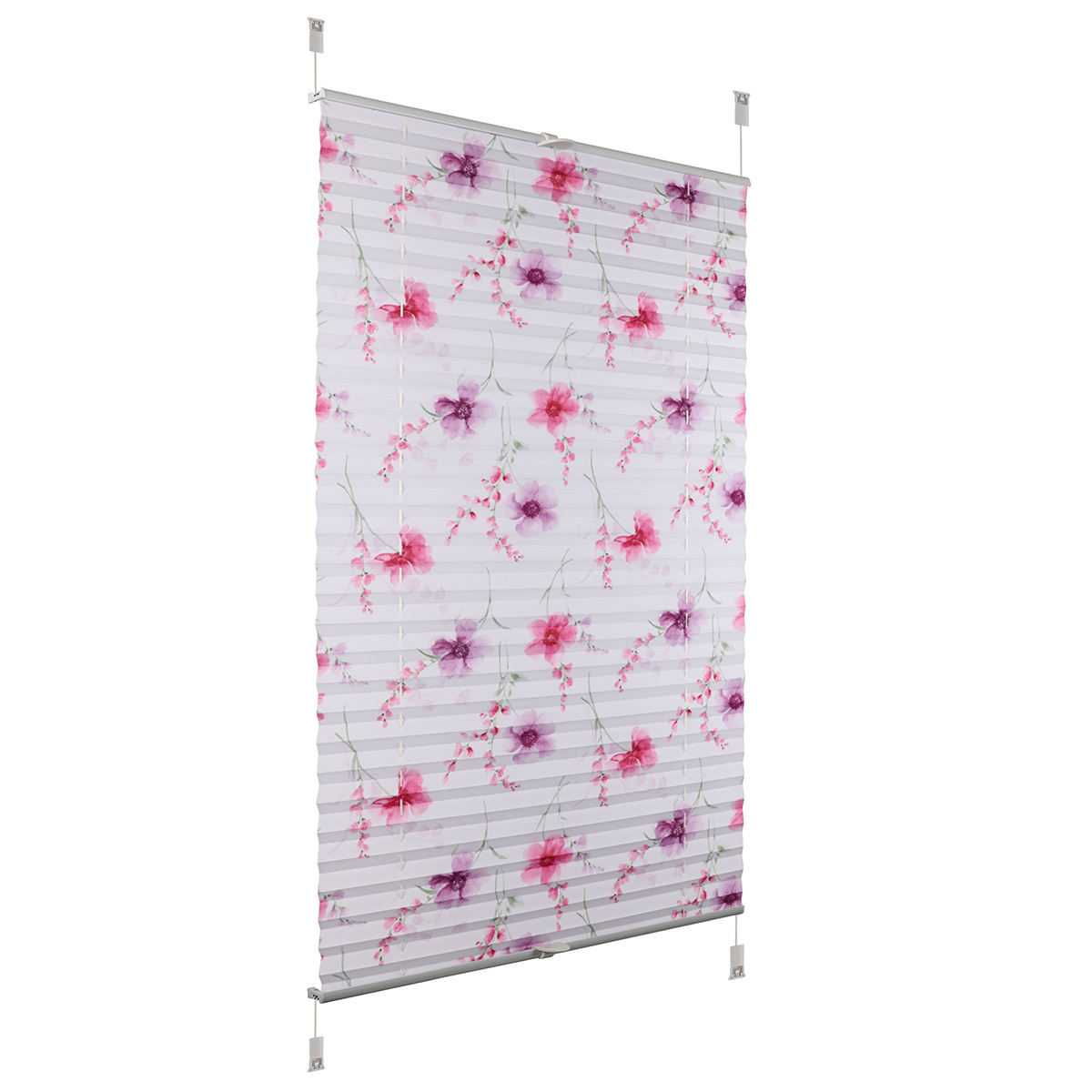New Day Night Pink Printed Cordless Blinds Fabric Windows Shades Blinds No Drill with Top-Down Bottom Feature for Home or Office