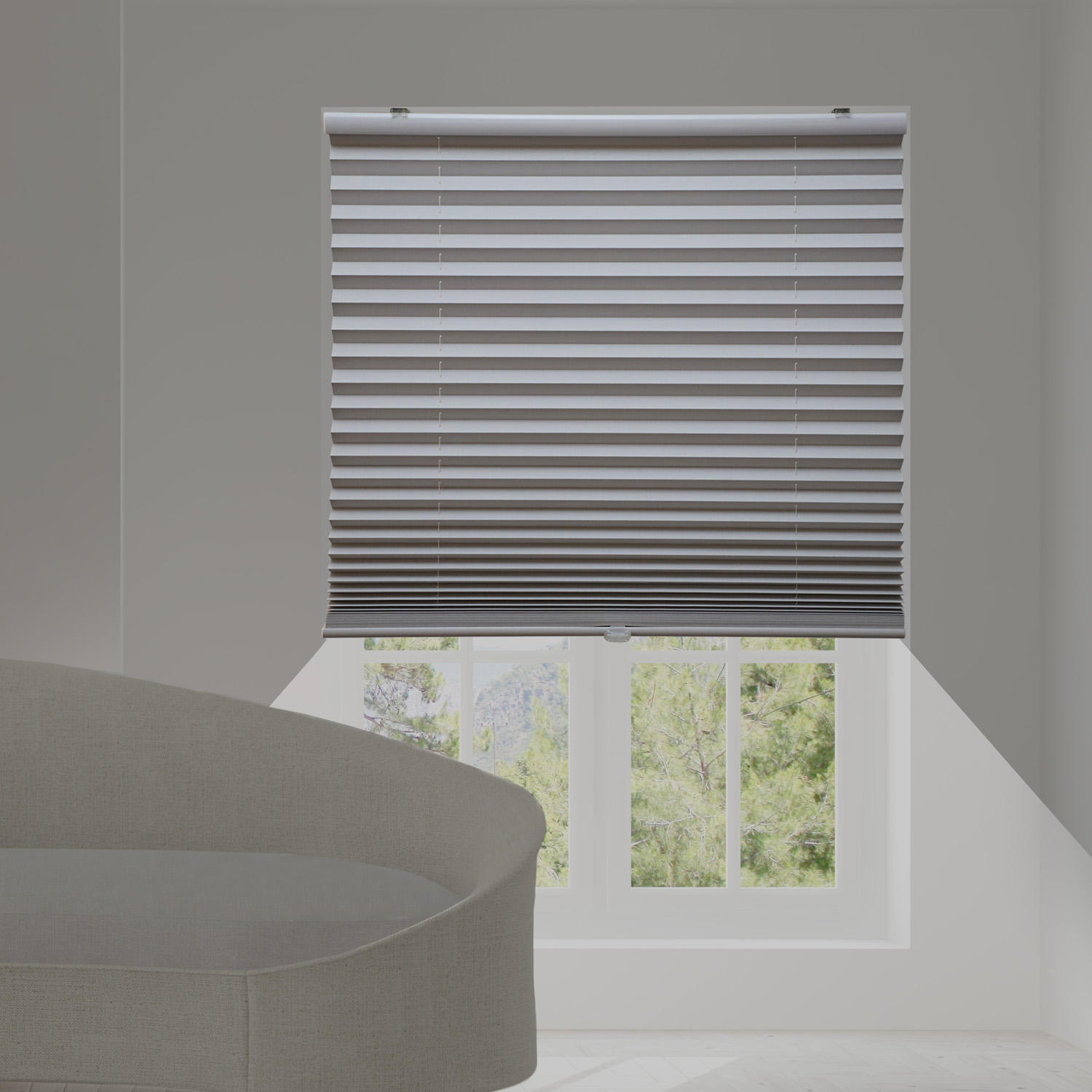 Wholesale Modern Safe Cordless Roller Pleated Blinds with Anti UV & Eco-Friendly Features for Skylight Horizontal Blackout