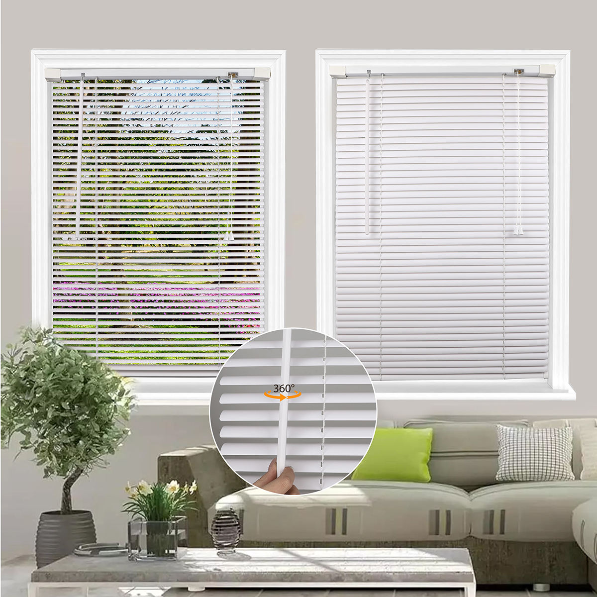 Manufacture Modern Window Blackout PVC Venetian Blinds Waterproof Indoor Cordless Aluminum Venetian Blinds