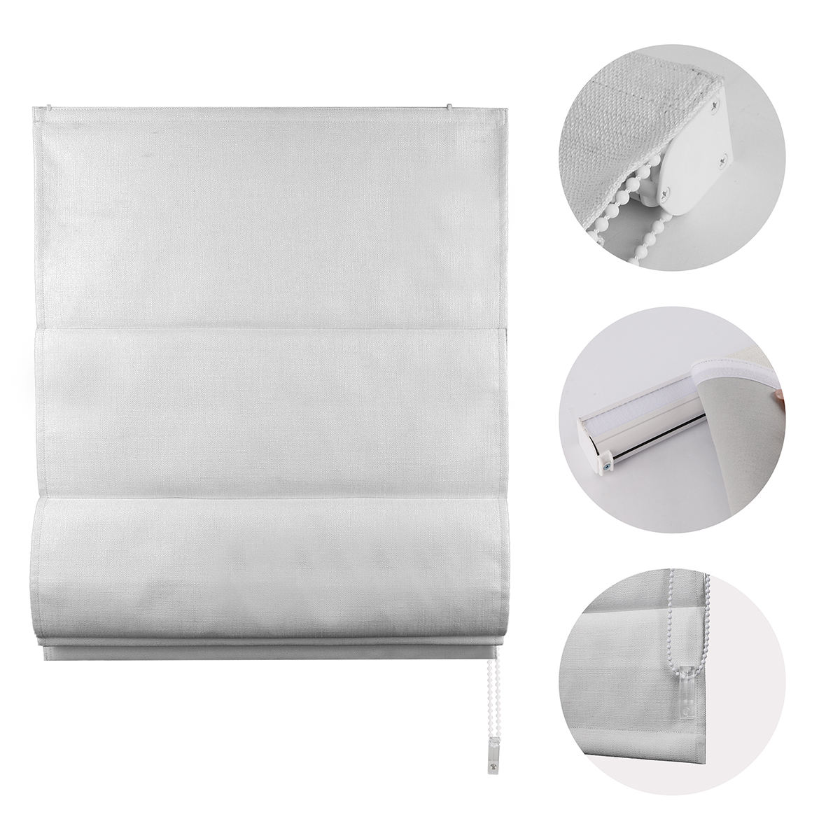 High Quality Factory Supply Price Semi Blackout Fabric Easy to Install Roman Blinds for Window Bedrooms