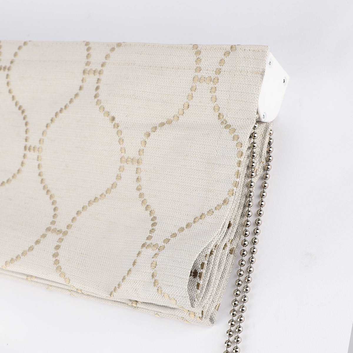 New Design High Quality Patterned Fabric 100%room Darkening Manual Smooth Lift Roman Blinds for Windows Bedroom