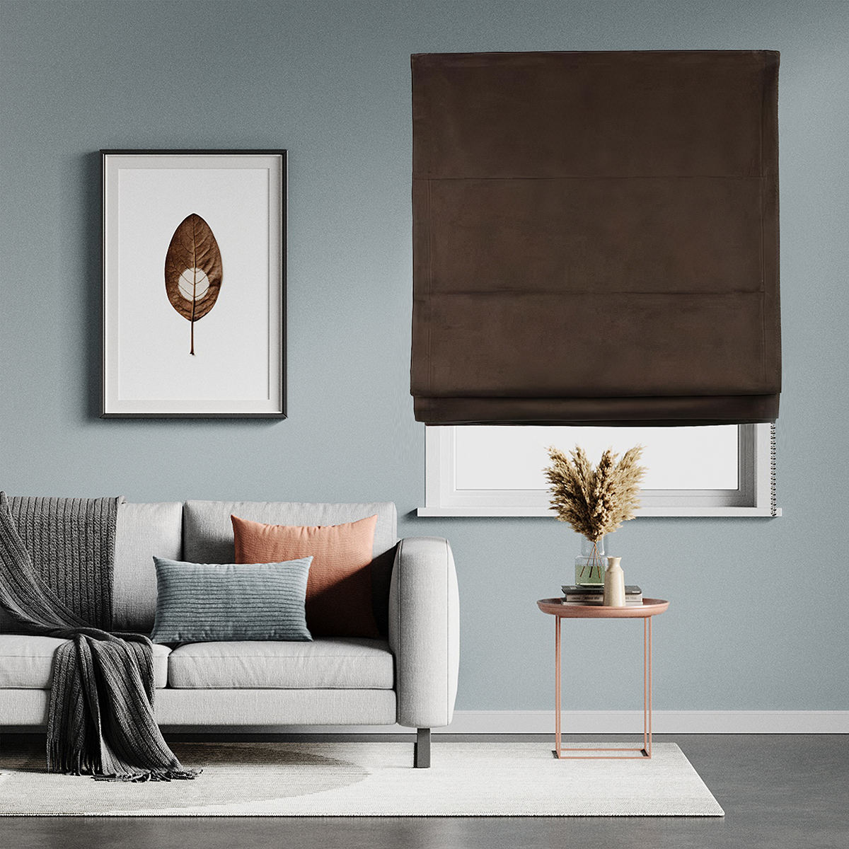 Modern Fashion Custom Made Roman Shades Easy Built-in Installation Blackoutl Fabric for Bedroom Plain Technique Roman Blinds