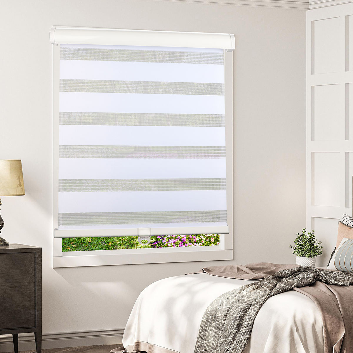 Hot Selling Modern Design Cordless Zebra Blinds Factory Direct No Drilling Window Zebra Roller Blinds for Window