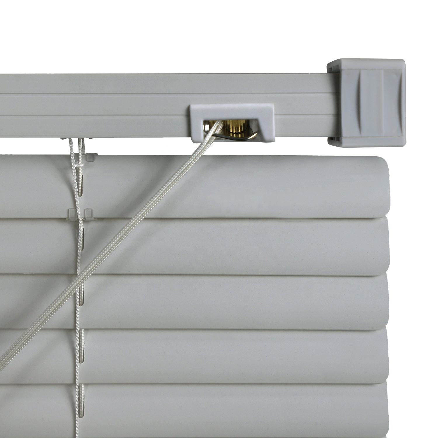 Eco-friendly Smartop VBPL1030 Manual PVC Venetian Blinds Modern Indoor Window French Window Blackout Shades Waterproof Black