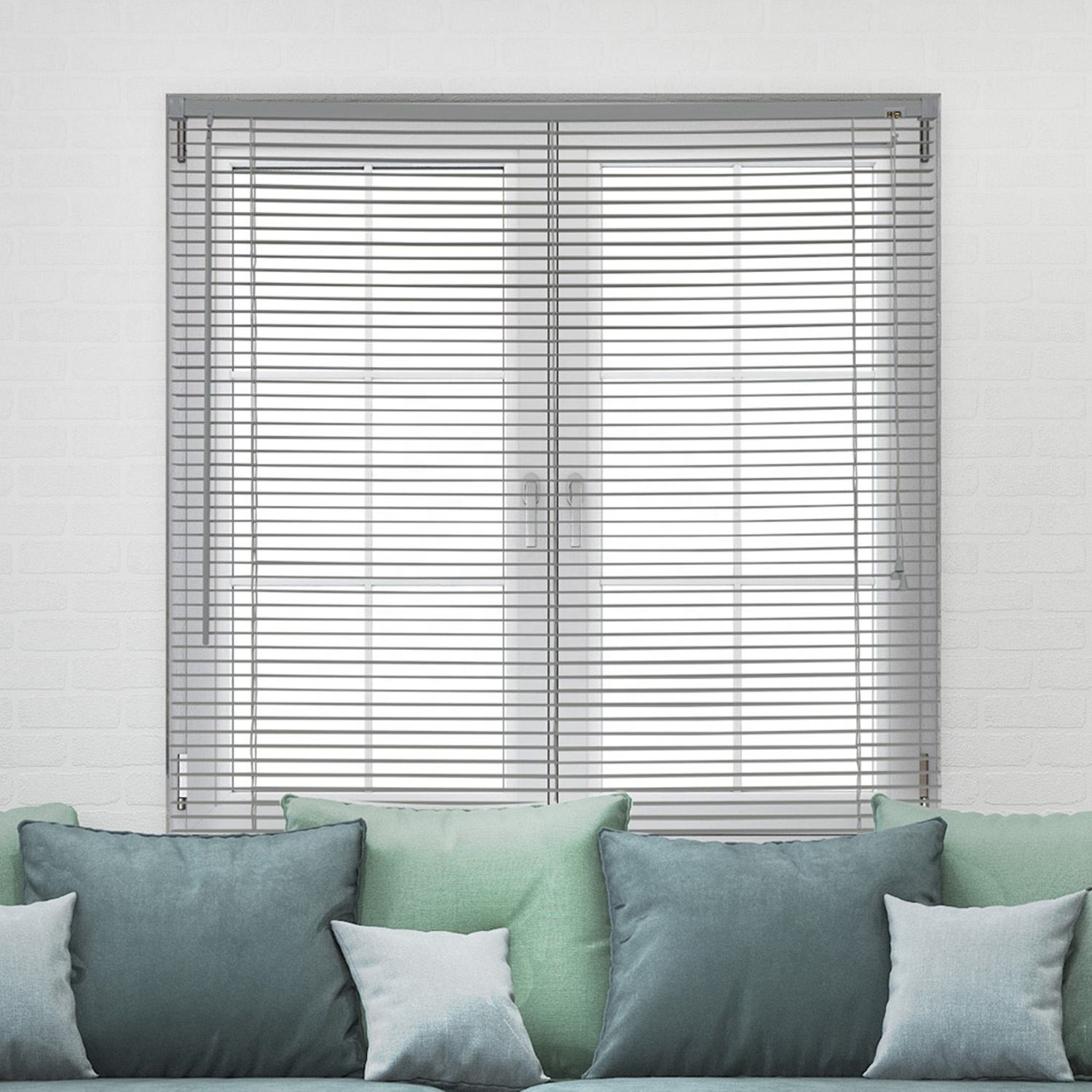 Eco-friendly Smartop VBPL1030 Manual PVC Venetian Blinds Modern Indoor Window French Window Blackout Shades Waterproof Black