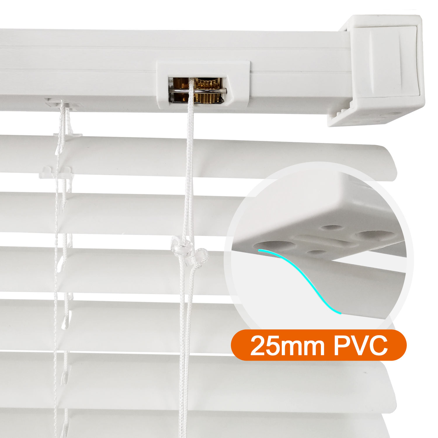 25mm Cordless Pleated Blinds PVC Venetian Blinds Window Cordless Venetian Blinds