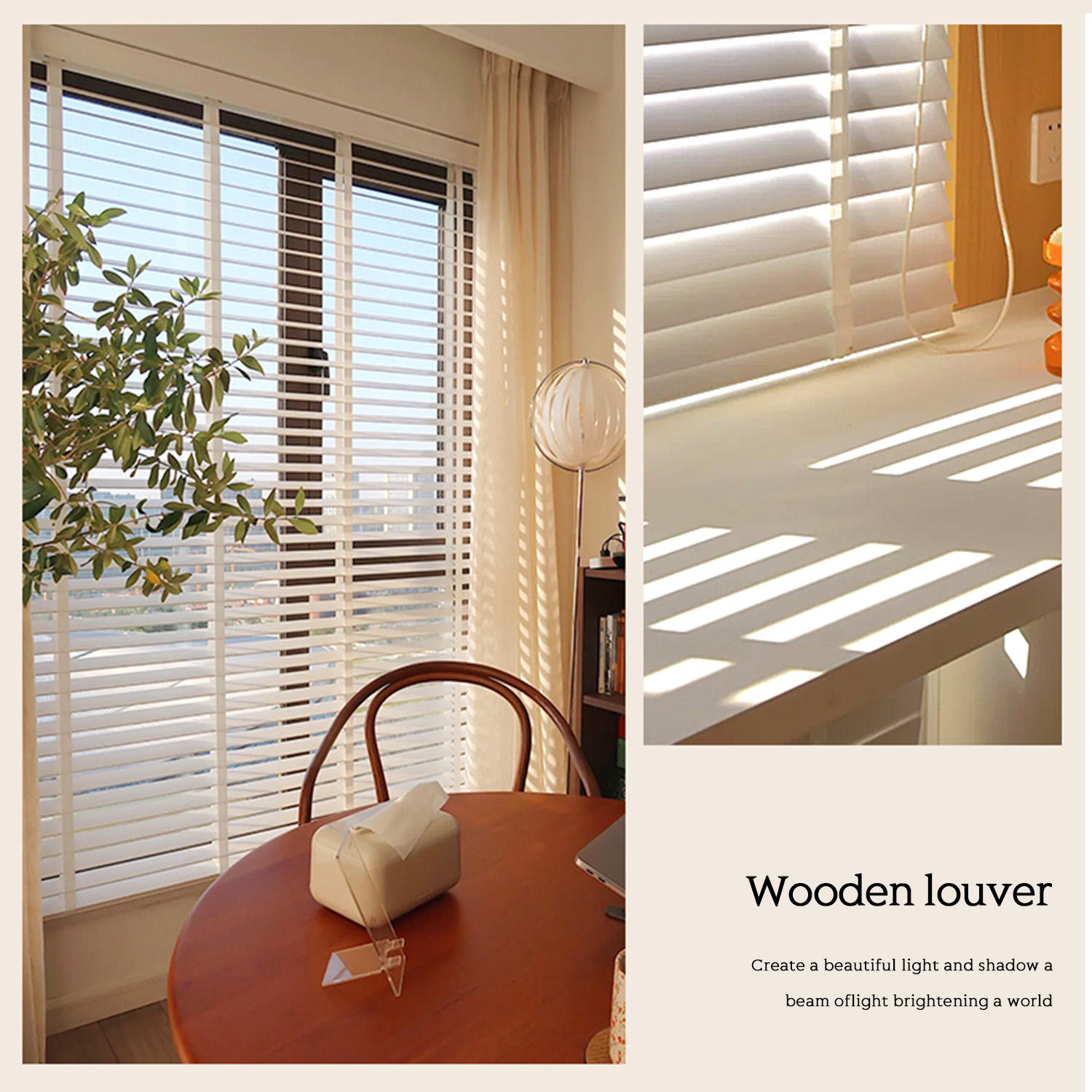 Wholesale Manufacture Modern Design Style Fauxwood Venetian Blinds for Window Wooden Venetian Blinds Price