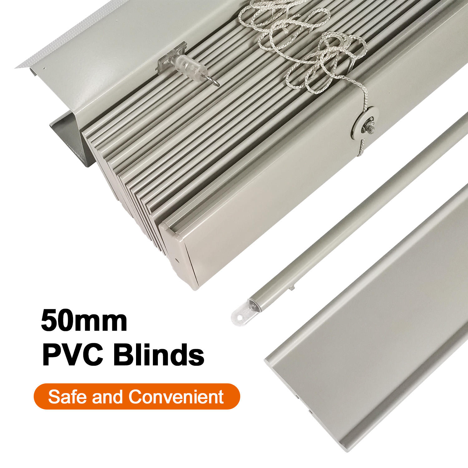 Custom 50mm Modern Venetian Blinds Blackout Roller Shades for Windows Built-in Installation Type Horizontal Pattern