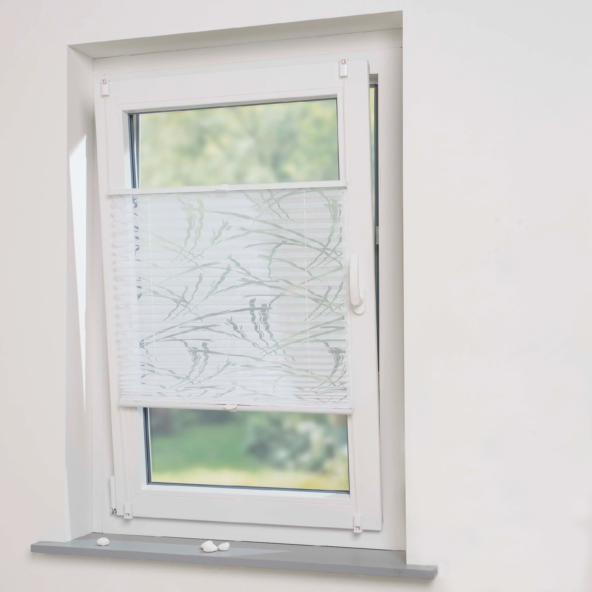 Smartop Easy Fix Wholesale Decorative Orchid Flower Pleated Blinds Burn Out Window Persiana Plisse Shades & Shutters