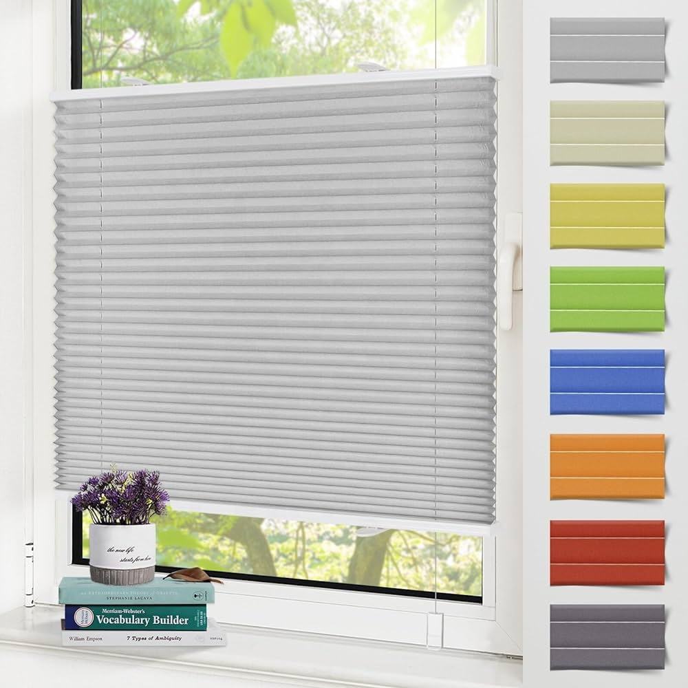 Smartop Custom Spring Plissee Manual Pleated Window Blinds Cheap Price Factory Bulk Blackout Polyester Pleated Blinds for Window