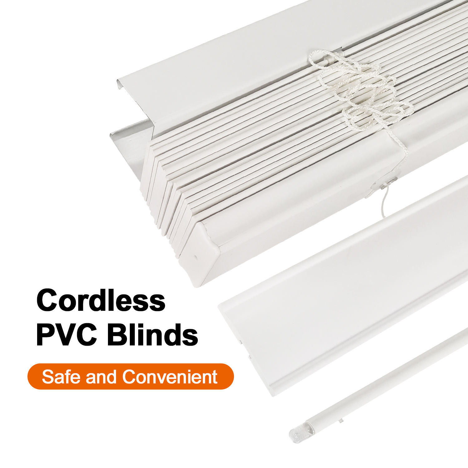 High Quality Custom Design PVC Venetian Blinds Pleated Window Cordless Blinds with Modern Style Built-in Installation