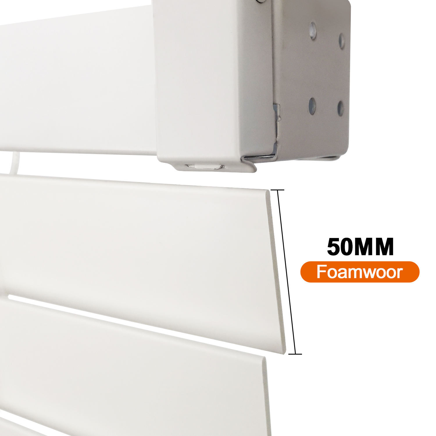 Smartop White PVC Window Venetian Blinds with Ladder Tape Wooden Blinds for Home Office Built-in Installation Type