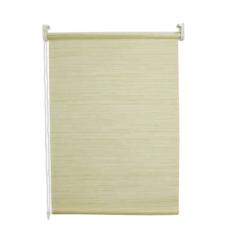 High Quality Polyester Translucent Manual Roller Blinds Free Sample Office Use Fabric Material Rope Format Plain for Windows