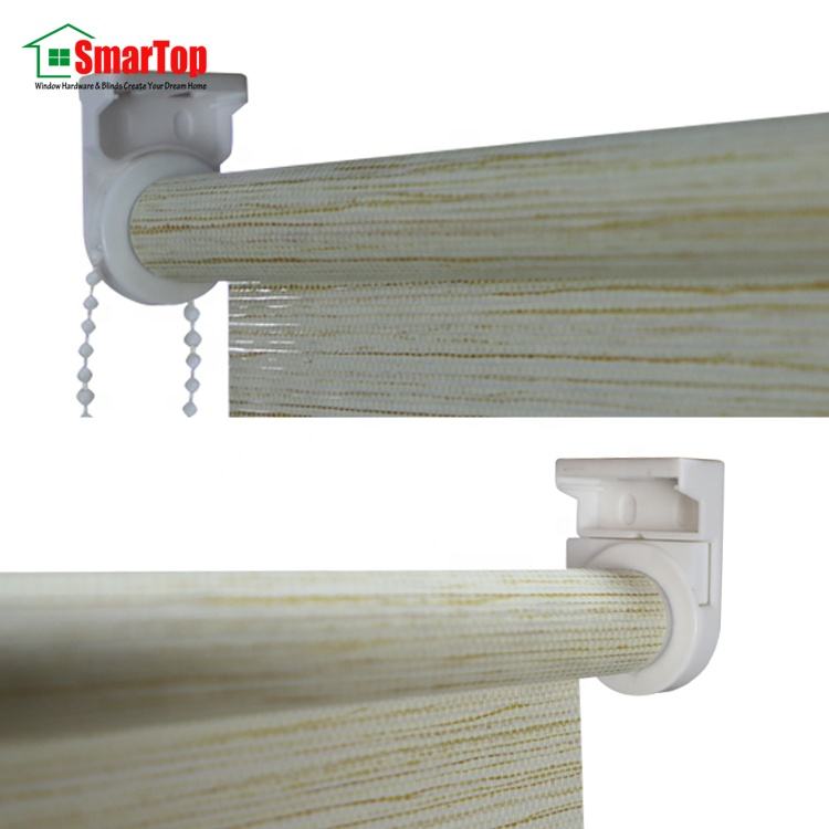 High Quality Polyester Translucent Manual Roller Blinds Free Sample Office Use Fabric Material Rope Format Plain for Windows