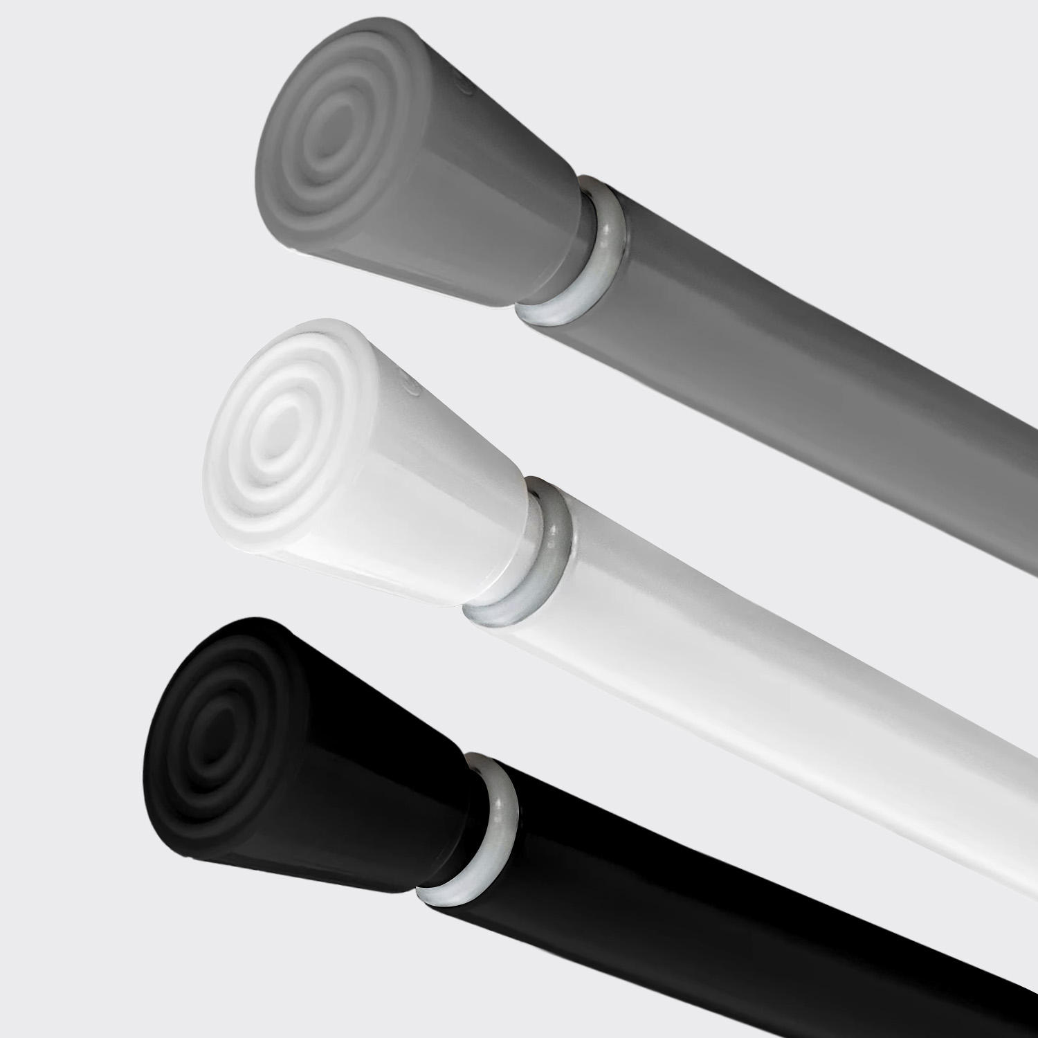 Adjustable Telescopic Tension Shower Curtain Rod Traditional Design Extendable Rustproof Iron Spring Bathroom Pole