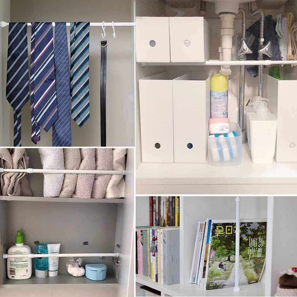 High Quality Multifunctional White Shower Rod Wholesale Metal Shower Curtain Poles Great Quality and Cheap