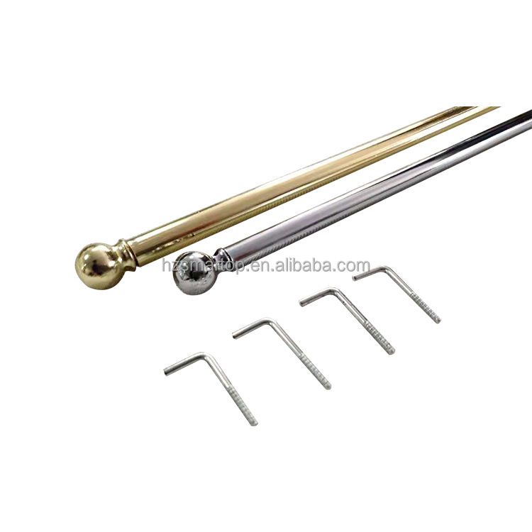 China Factory Wholesale Home Decoration Windows Curtain Pole Metal Extendable Curtain Pole