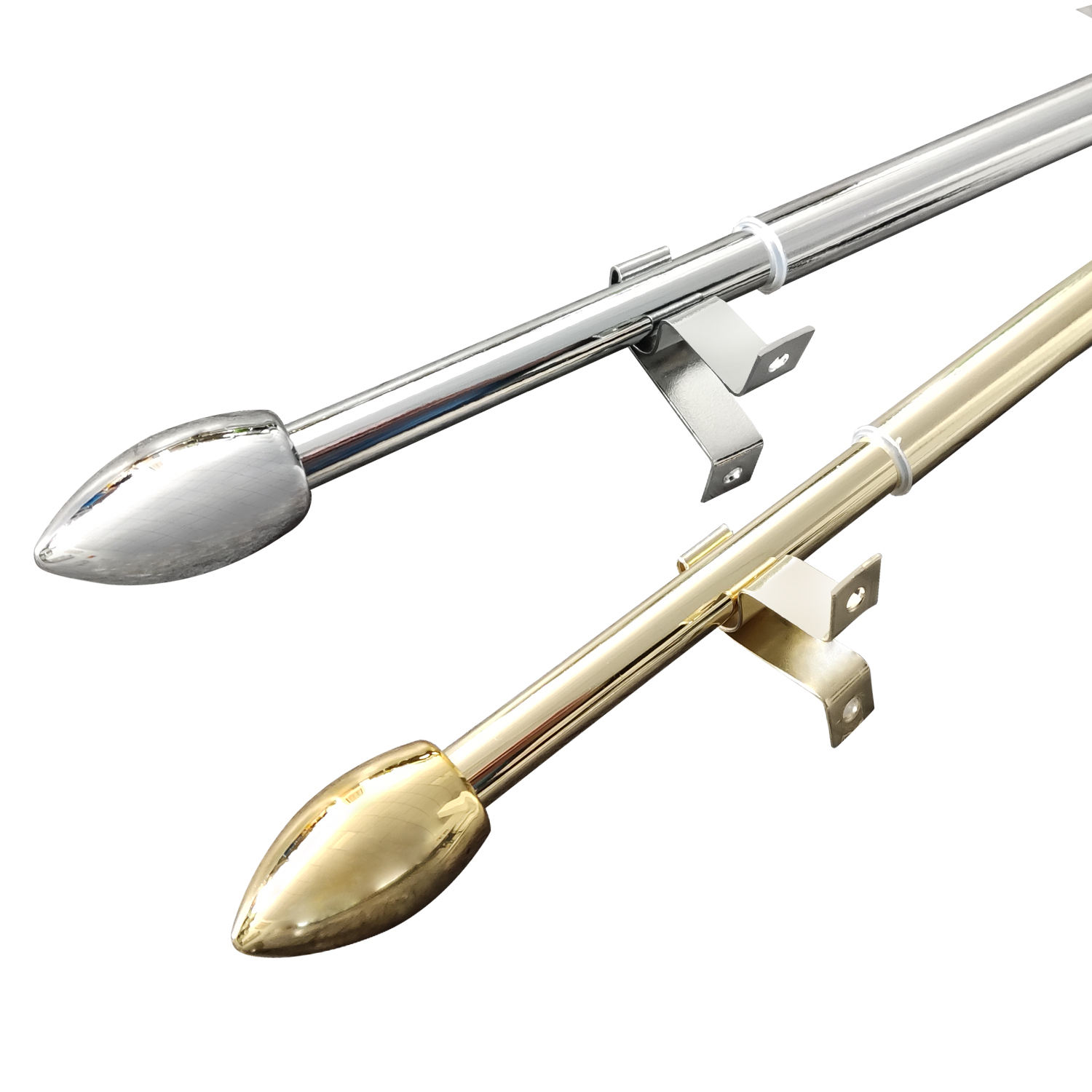 Best Price Modern Window Curtain Rod Set Aluminum Alloy Eco-friendly Adjustable Customizable Length Includes Accessories