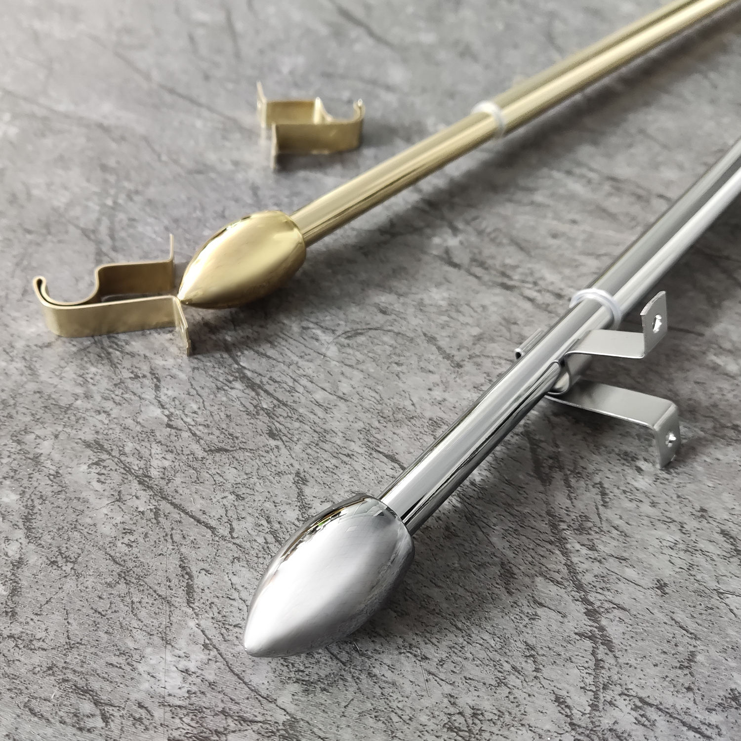 Best Price Modern Window Curtain Rod Set Aluminum Alloy Eco-friendly Adjustable Customizable Length Includes Accessories