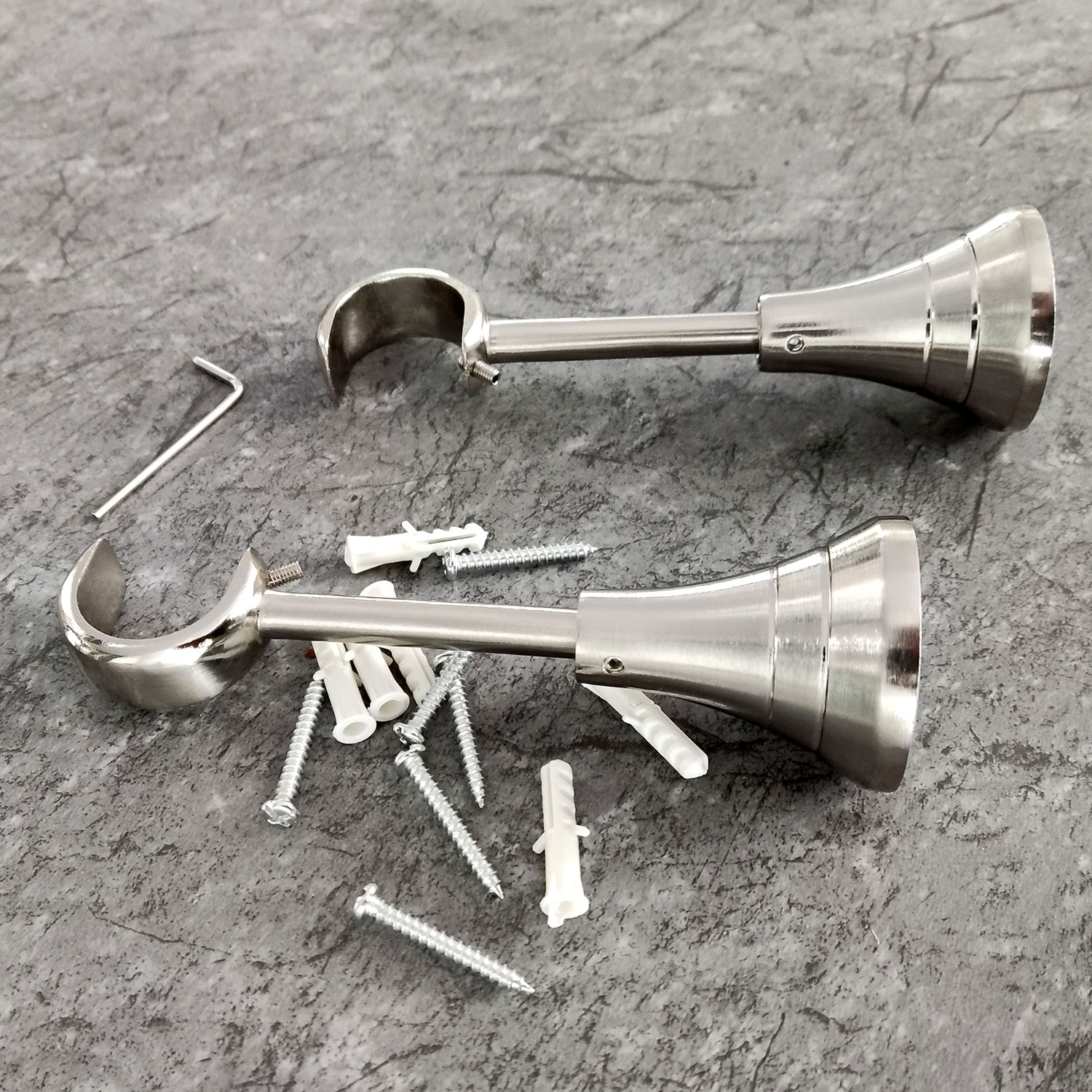 Elegant and Minimalist High Quality Adjustable Metal Curtain Rod Pole Brackets Modern Design Style Curtain Rod Holder