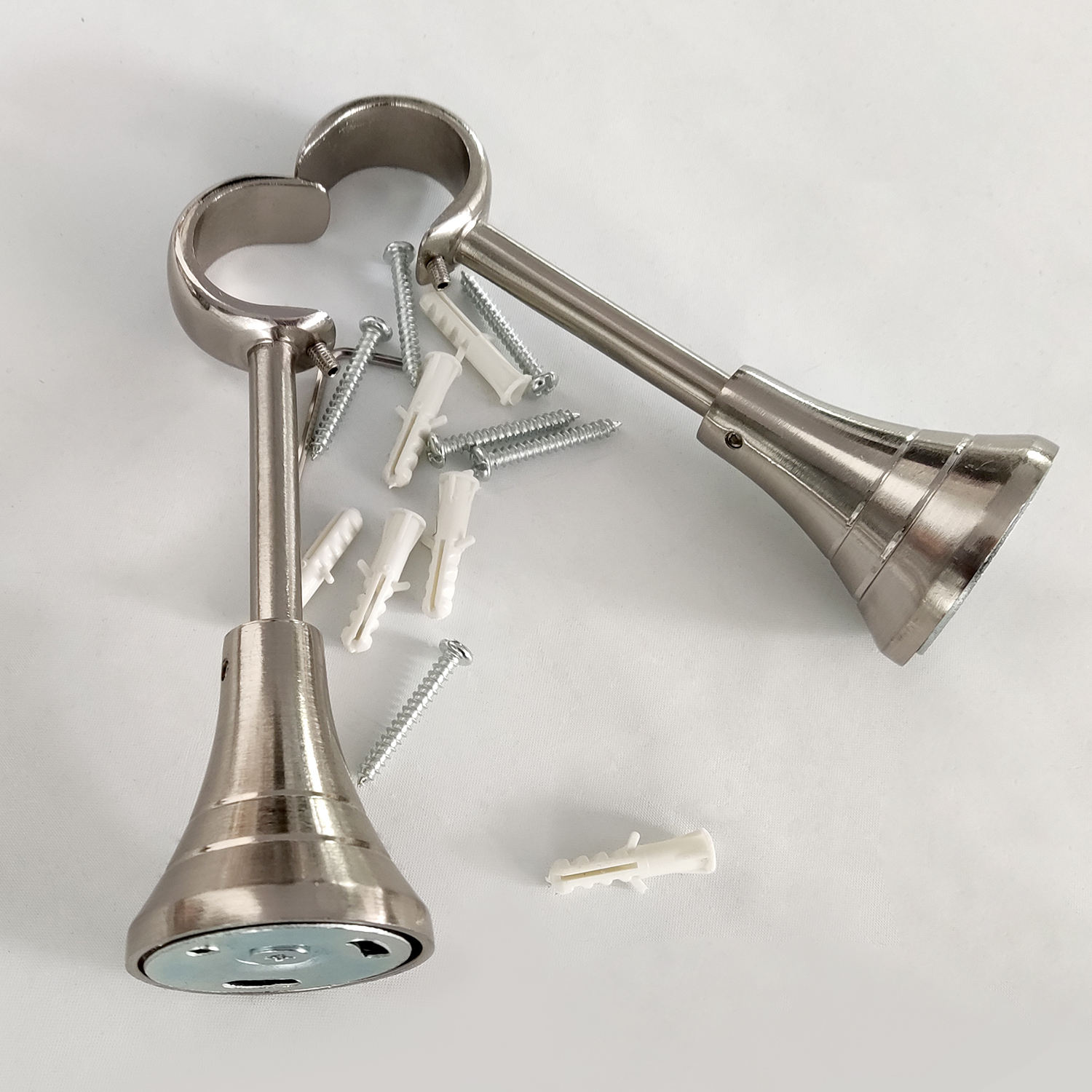 Elegant and Minimalist High Quality Adjustable Metal Curtain Rod Pole Brackets Modern Design Style Curtain Rod Holder