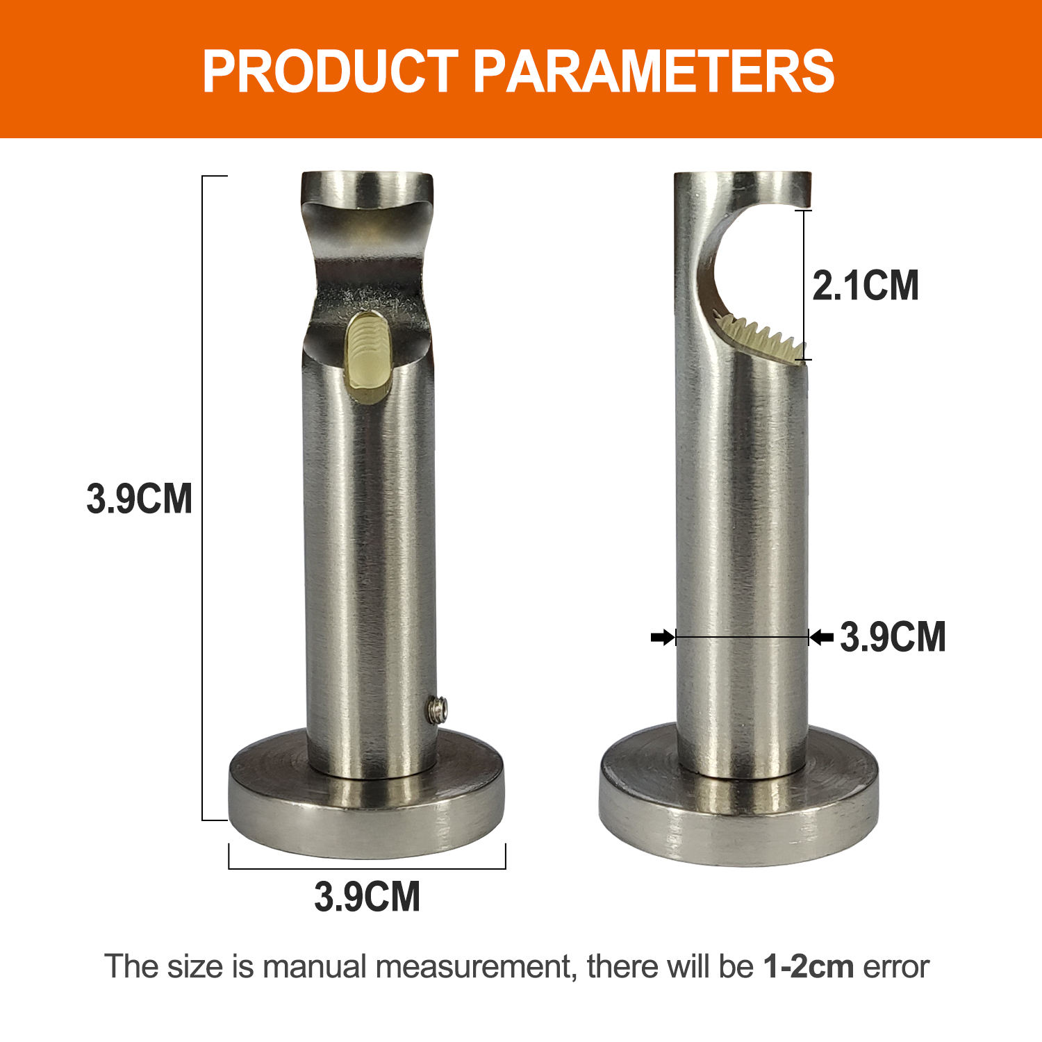 Easy Installation Modern Heavy Duty Aluminum Metal Drapery Hardware Curtain Rod Wall Brackets