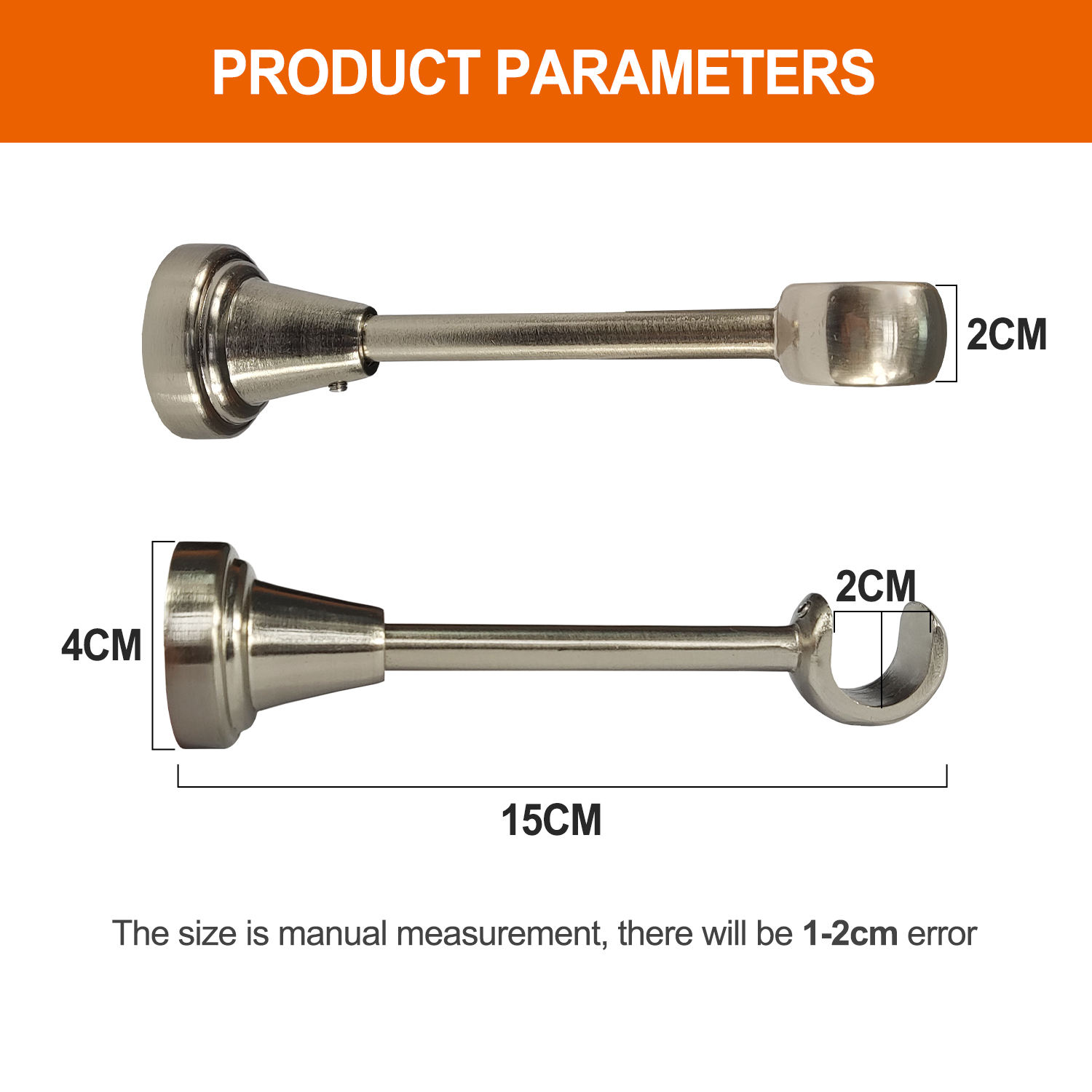 Heavy-Duty Iron Curtain Rod Bracket Metal Wall Bracket Curtain Holders New Design Bracket Rod for Curtains