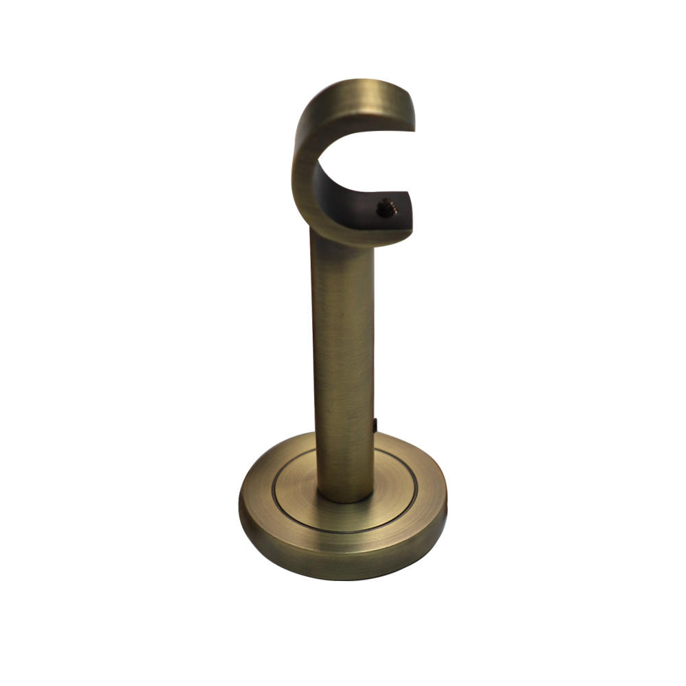 Modern Double Curtain Rod Brackets Anti-brass Metal Wall Bracket with Single Curtain Pipe Bracket Wholesale Contemporary Design