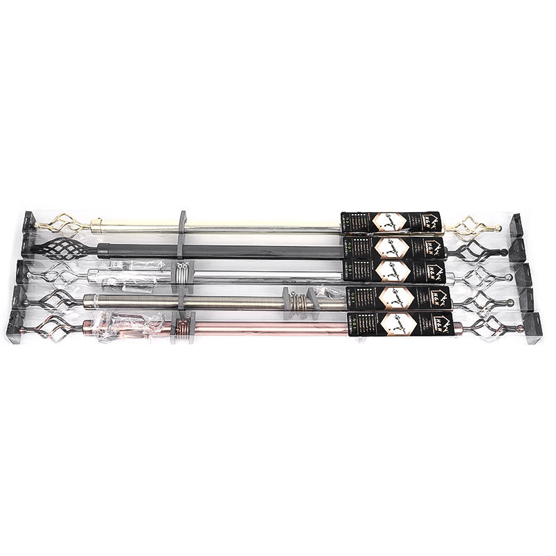 Modern Home Decoration Double Curtain Rod Set Factory Price Extendable Metal Curtain Pole Accessories High Quality for Home Use