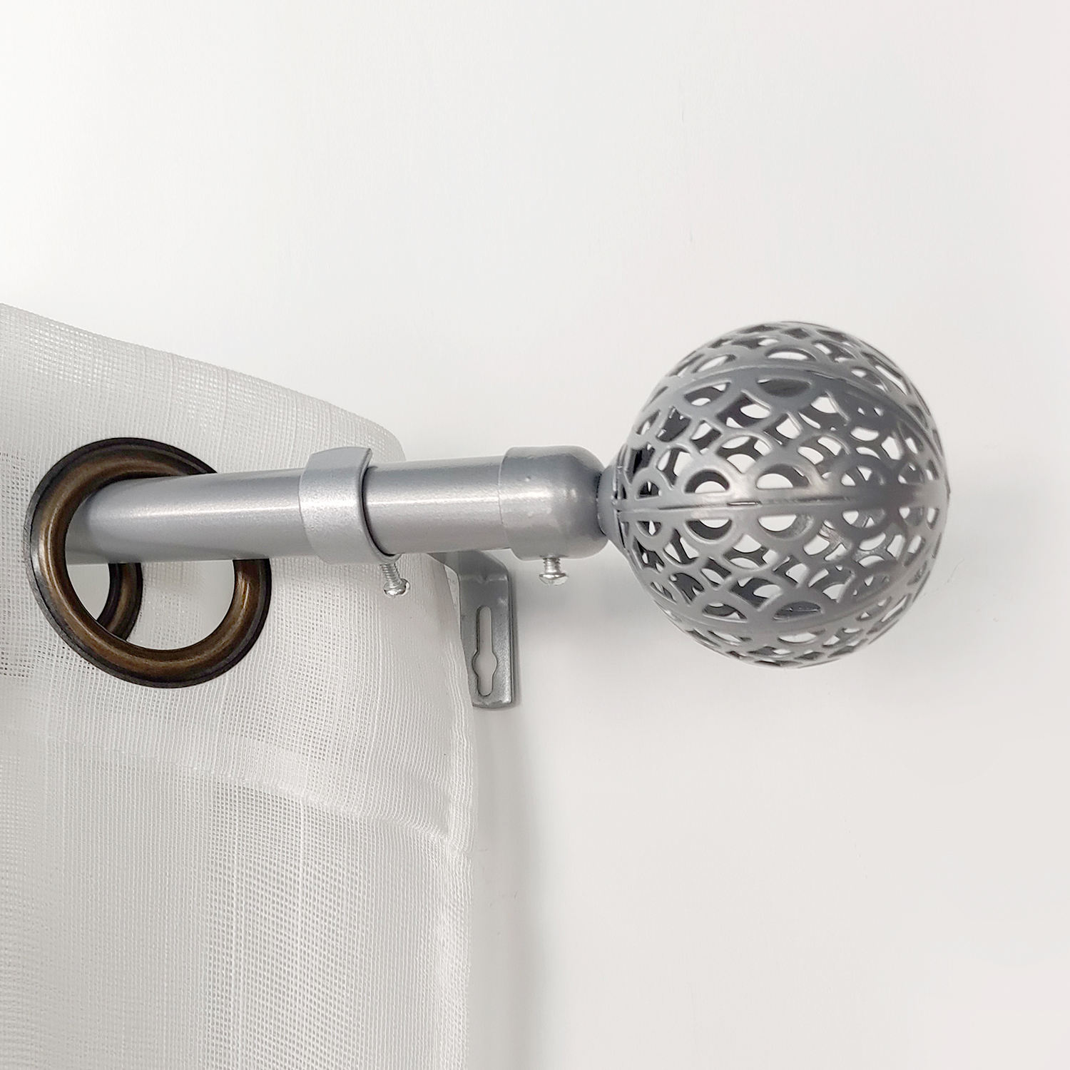 Modern Home Decoration Double Curtain Rod Set Factory Price Extendable Metal Curtain Pole Accessories High Quality for Home Use