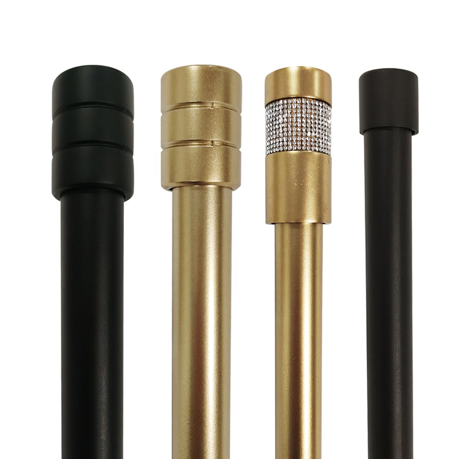 High Quality 28mm Modern Design Metal Curtain Rod Accessories Set with Electroplated Iron Finials