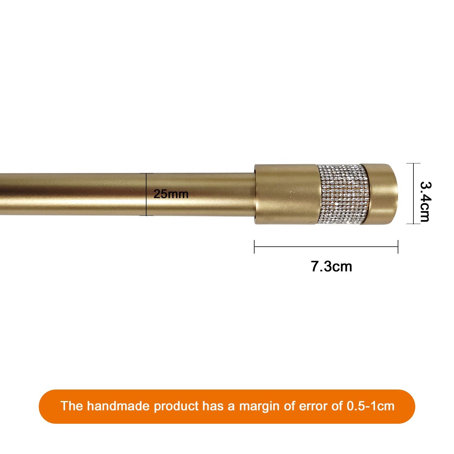 High Quality 28mm Modern Design Metal Curtain Rod Accessories Set with Electroplated Iron Finials